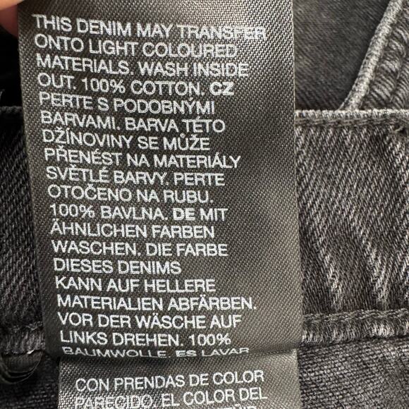 & Other Stories Womens Relaxed Wide Leg Cargo Jeans Black Wash High Rise Sz 6 - Picture 7 of 9